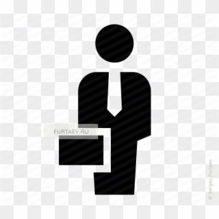 Person Icons Briefcase - Man Holding Briefcase Icon, HD Png Download