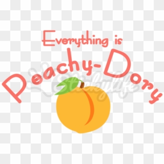 Everything Is Peachy-dory Decal - Illustration, HD Png Download