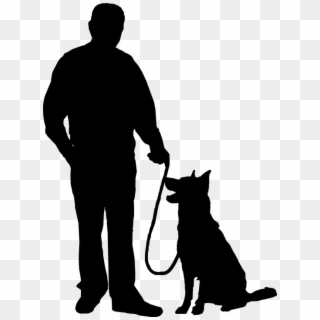 Security Dogs Should Your Business Security Guard Have - Man And Dog Silhouette, HD Png Download