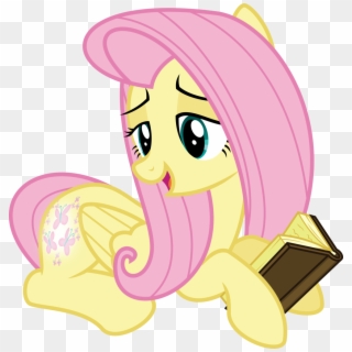 Booty Transparent Mlp - Fluttershy Reading A Book, HD Png Download