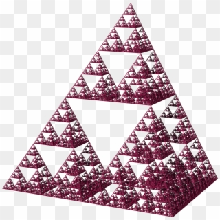 Sierpinski Pyramid Pink - Sierpinski Pyramid, HD Png Download