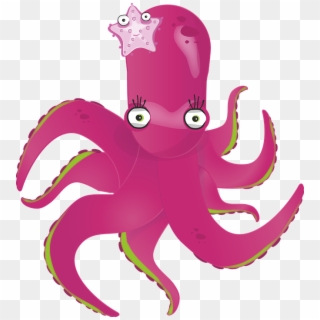 Pink Octopus Png - การ์ตูน ปลาหมึก Png, Transparent Png