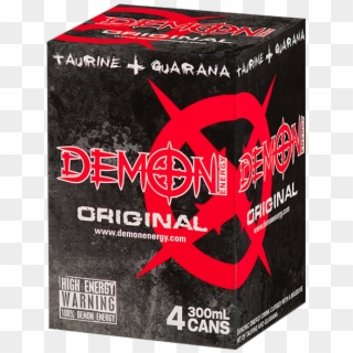 Demon Original 300ml 4pk - Demon Energy Drink Back, HD Png Download