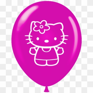 Balloons 12 Inch Hello Kitty Printed Packed Nd - Black And Green Hello Kitty, HD Png Download