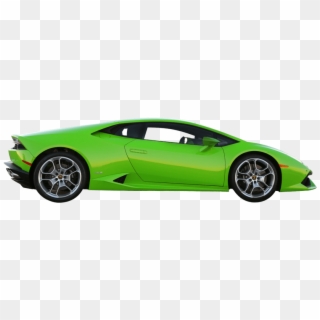 Lamborghini Clipart Supercar - Green Lamborghini Side View, HD Png Download