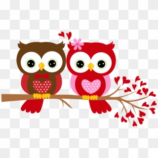 Clip Arts Related To - Valentines Day Owl, HD Png Download