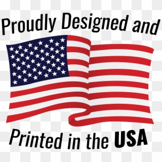 Proudly Designed And Printed In The Usa - Clip Art Printable American Flag, HD Png Download