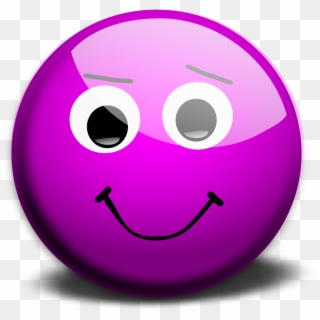 Image Freeuse Library Smiley Face Clipart Free - Smiley Face In Purple Png, Transparent Png