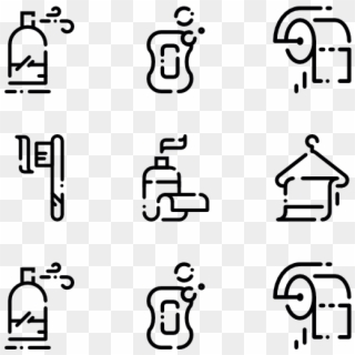 Linear Hygiene Elements - Toilet Icon One Line, HD Png Download