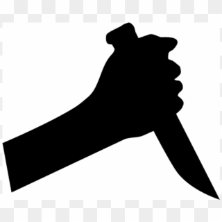 Screen 14 On Flowvella - Hand Holding Knife Silhouette, HD Png Download