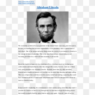 Pdf - Abraham Lincoln, HD Png Download