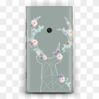 Grey Blooming Deer Skin Nokia Lumia - Illustration, HD Png Download