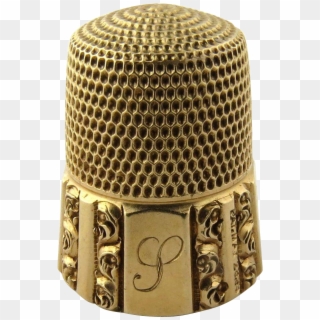 Antique 14k Yellow Gold Thimble Size - Chair, HD Png Download