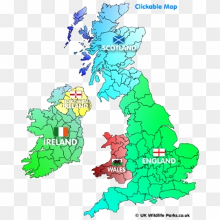 Uk And Ireland Map - Roman Provinces Of Britain, HD Png Download
