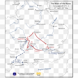 1471 Campaign - Ravenspur England Map, HD Png Download