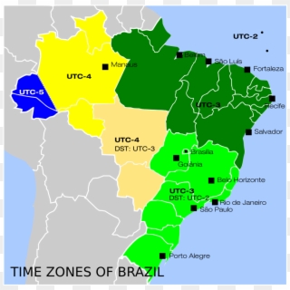 Brazilian Time Zones Png - Brazil Time Zones, Transparent Png