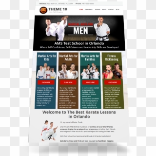 Websites Web Presentation Mock Up Single - Karate High Kick, HD Png Download