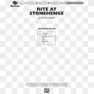 Click To Expand Rite At Stonehenge Thumbnail - Rite At Stonehenge Cello, HD Png Download