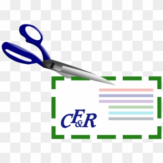 Scissors Cutting Out A Coupon, HD Png Download