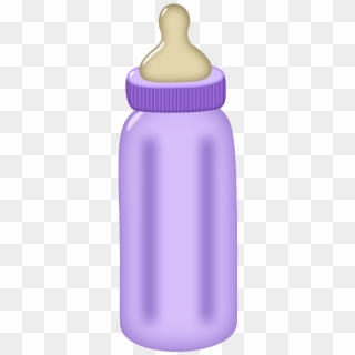 Baby Bottle Png - Purple Baby Bottle Clip Art, Transparent Png