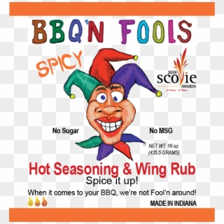 Bbq'n Fools Hot Seasoning - Cartoon, HD Png Download