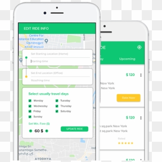 Carpooling App Development - Iphone, HD Png Download