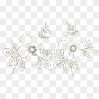 Free Png Floral Branco Vetor Png Image With Transparent - Line Art, Png Download
