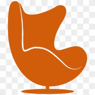 Egg Chair Icon Orange, HD Png Download