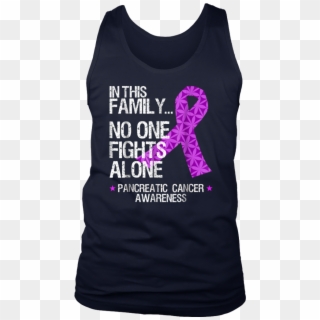 Pancreatic Cancer Awareness Shirt No One Fights Alone - Active Tank, HD Png Download