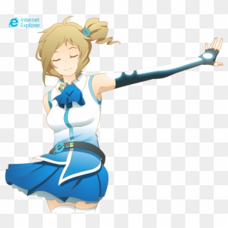 Why Does Internet Explorer Have An Animated Mascot - Internet Explorer Anime Character, HD Png Download