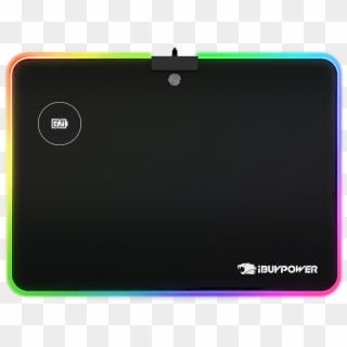 Ibuypower Rgb Qi® Wireless Charging Mouse Pad Metal - Smartphone, HD Png Download