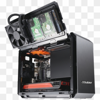 Ultra Compact Pro Gaming Mini Itx Case - Cougar Qbx Gaming Mini Itx Case Ultra Compact Pro, HD Png Download