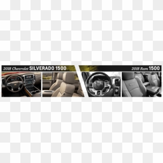 2018 Chevrolet Silverado 1500 Vs 2018 Ram 1500 Interior - Steering Wheel, HD Png Download