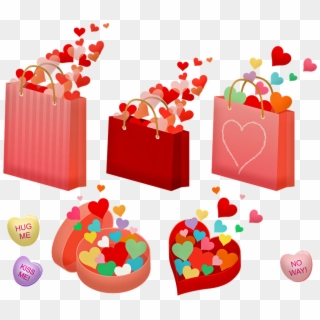 Valentine's Hearts Bag Of Hearts - Valentine's Day, HD Png Download
