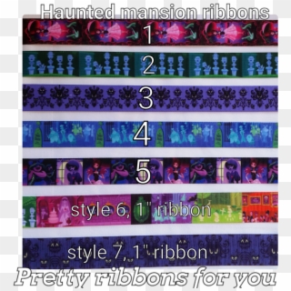 7/8 And 1 Wide Haunted Mansion Grosgrain Ribbon - Poster, HD Png Download