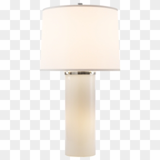 Moon Glow Table Lamp In White Glass With Silk Sh - Visual Comfort, HD Png Download
