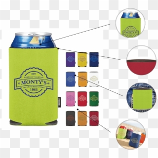 Insulates Drinks Polyester With Foam Backing Foldable - Koozie Collapsible Can Cooler, HD Png Download