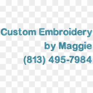 Custom Embroidery By Maggie Business Logo - Electric Blue, HD Png Download
