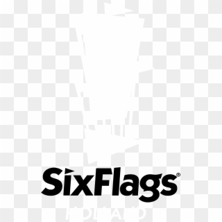 Six Flags Holland Logo Black And White - Six Flags, HD Png Download