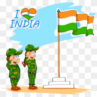 Flag Of India Drawing Clip Art Soldiers - Republic Day Full Hd, HD Png Download
