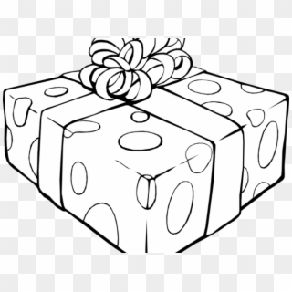 Clipart Of The Day - Birthday Gift Box Clipart Black And White, HD Png Download