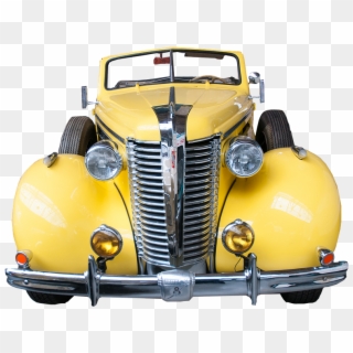 Yellow, Car, Classic, American, Vehicle - Antique Car, HD Png Download