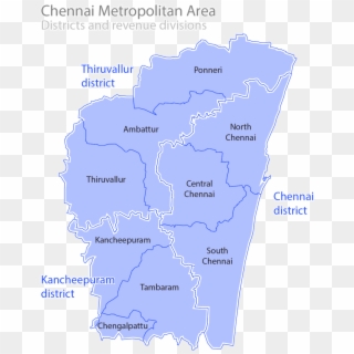 A Graphic Showing The Divisions Of The Chennai Metropolitan - Chennai Metropolitan Area, HD Png Download