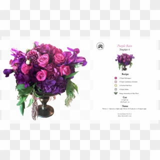 Fbn Arrangement And Recipe 0006 Gem Purple Rain Profile - Bouquet, HD Png Download