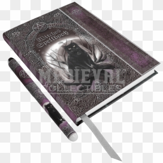 Black Cat Embossed Spell Book With Pen - Блокнот Ведьмы, HD Png Download