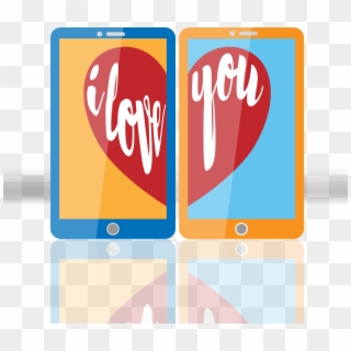 Phone Couple Mobile Happy Young Png Image - Love, Transparent Png