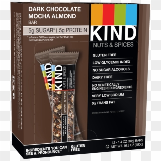 Kind Bars, Dark Chocolate Mocha Almond, Gluten Free, - Kind Bars Dark Chocolate Mint, HD Png Download
