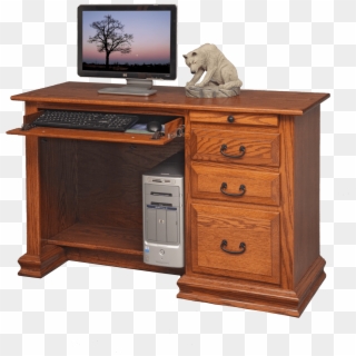 #238 Single Pedestal Desk - Computer Desk, HD Png Download