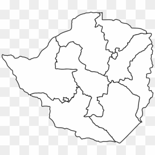 Provinces Of Zimbabwe - Map Of Zimbabwe Black And White, HD Png Download