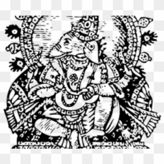 Armor Clipart God Icon - Ganesha Chaturthi Black And White, HD Png Download